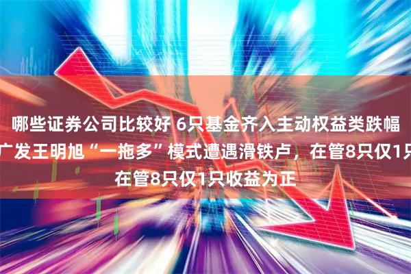 哪些证券公司比较好 6只基金齐入主动权益类跌幅榜前30，广发王明旭“一拖多”模式遭遇滑铁卢，在管8只仅1只收益为正